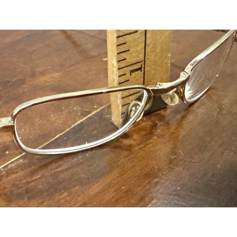 Vintage Retro Folding Glasses Frames Only Gold Metal Collapsible Temples